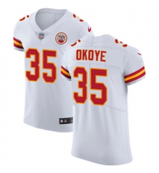 Nike Chiefs #35 Christian Okoye White Mens Stitched NFL Vapor Untouchable Limited Jersey