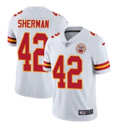 Nike Chiefs 42 Anthony Sherman White Mens Stitched NFL Vapor Untouchable Limited Jersey