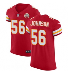 Nike Chiefs #56 Derrick Johnson Red Team Color Mens Stitched NFL Vapor Untouchable Elite Jersey