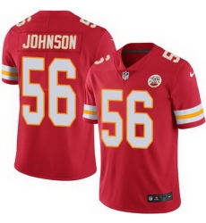 Nike Chiefs #56 Derrick Johnson Red Team Color Mens Stitched NFL Vapor Untouchable Limited Jersey