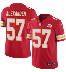 Nike Chiefs #57 D J  Alexander Red Team Color Mens Stitched NFL Vapor Untouchable Limited Jersey