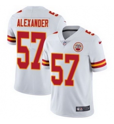 Nike Chiefs #57 D J  Alexander White Mens Stitched NFL Vapor Untouchable Limited Jersey