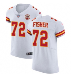 Nike Chiefs #72 Eric Fisher White Mens Stitched NFL Vapor Untouchable Elite Jersey