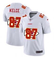 Nike Chiefs 87 Travis Kelce White Shadow Logo Limited Jersey