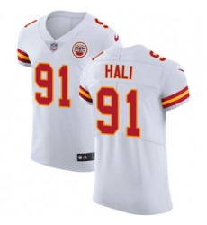 Nike Chiefs #91 Tamba Hali White Mens Stitched NFL Vapor Untouchable Elite Jersey