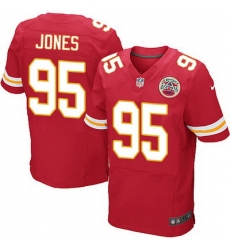 Nike Chiefs #95 Chris Jones Red Team Color Mens Stitched NFL Elite Jersey