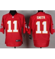 Nike Kansas City Chiefs 11 Alex Smith Red Elite QB Fashion NFL Jersey