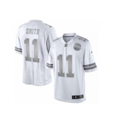 Nike Kansas City Chiefs 11 Alex Smith White Limited Platinum NFL Jersey