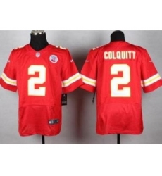 Nike Kansas City Chiefs 2 Dustin Colquitt Red Elite NFL Jersey