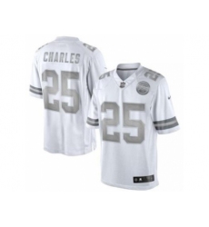 Nike Kansas City Chiefs 25 Jamaal Charles White Limited Platinum NFL Jersey