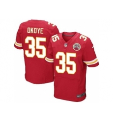 Nike Kansas City Chiefs 35 Christian Okoye Red Elite Stitched NFL Jersey