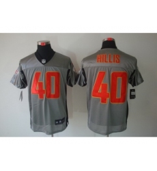 Nike Kansas City Chiefs 40 Peyton Hillis Grey Elite Shadow NFL Jersey