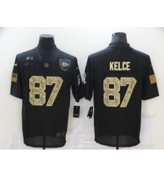 Nike Kansas City Chiefs 87 Travis Kelce Black Camo 2020 Salute To Service Limited Jersey