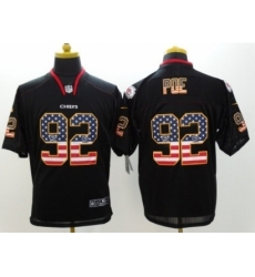 Nike Kansas City Chiefs 92 Dontari Poe Black Elite USA Flag Fashion NFL Jersey