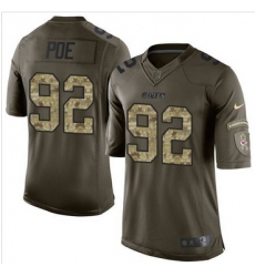 Nike Kansas City Chiefs #92 Dontari Poe Green Men 27s Stitched NFL Limited Salute to Service Jersey