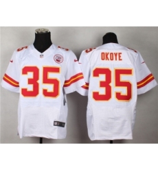 Nike kansas city chiefs 35 Christian Okoye White Elite NFL Jersey