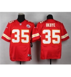 Nike kansas city chiefs 35 Christian Okoye red Elite NFL Jersey