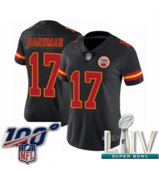 2020 Super Bowl LIV Women Kansas City Chiefs #17 Mecole Hardman Limited Black Rush Vapor Untouchable Football Jersey