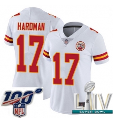 2020 Super Bowl LIV Women Kansas City Chiefs #17 Mecole Hardman Limited White Rush Vapor Untouchable Football Jersey