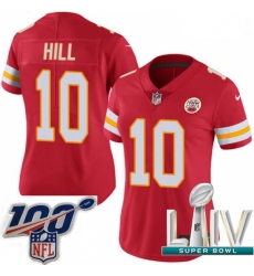 2020 Super Bowl LIV Women Nike Kansas City Chiefs #10 Tyreek Hill Red Team Color Vapor Untouchable Limited Player NFL Jersey