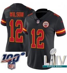 2020 Super Bowl LIV Women Nike Kansas City Chiefs #12 Albert Wilson Limited Black Rush Vapor Untouchable NFL Jersey