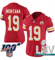 2020 Super Bowl LIV Women Nike Kansas City Chiefs #19 Joe Montana Red Team Color Vapor Untouchable Limited Player NFL Jersey