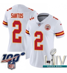 2020 Super Bowl LIV Women Nike Kansas City Chiefs #2 Cairo Santos White Vapor Untouchable Limited Player NFL Jersey