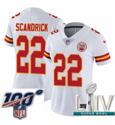 2020 Super Bowl LIV Women Nike Kansas City Chiefs #22 Orlando Scandrick White Vapor Untouchable Limited Player NFL Jersey