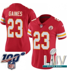 2020 Super Bowl LIV Women Nike Kansas City Chiefs #23 Phillip Gaines Red Team Color Vapor Untouchable Limited Player NFL Jersey