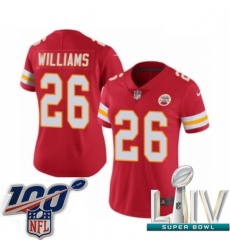 2020 Super Bowl LIV Women Nike Kansas City Chiefs #26 Damien Williams Red Team Color Vapor Untouchable Limited Player NFL Jersey