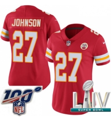 2020 Super Bowl LIV Women Nike Kansas City Chiefs #27 Larry Johnson Red Team Color Vapor Untouchable Limited Player NFL Jersey