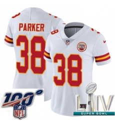 2020 Super Bowl LIV Women Nike Kansas City Chiefs #38 Ron Parker White Vapor Untouchable Limited Player NFL Jersey