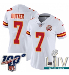 2020 Super Bowl LIV Women Nike Kansas City Chiefs #7 Harrison Butker White Vapor Untouchable Limited Player NFL Jersey