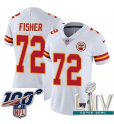 2020 Super Bowl LIV Women Nike Kansas City Chiefs #72 Eric Fisher White Vapor Untouchable Limited Player NFL Jersey
