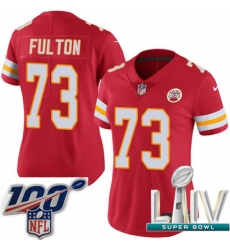 2020 Super Bowl LIV Women Nike Kansas City Chiefs #73 Zach Fulton Red Team Color Vapor Untouchable Limited Player NFL Jersey