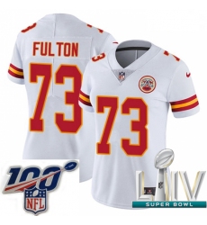 2020 Super Bowl LIV Women Nike Kansas City Chiefs #73 Zach Fulton White Vapor Untouchable Limited Player NFL Jersey