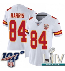 2020 Super Bowl LIV Women Nike Kansas City Chiefs #84 Demetrius Harris White Vapor Untouchable Limited Player NFL Jersey