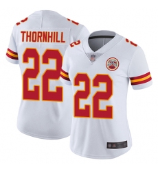 Chiefs 22 Juan Thornhill White Women Stitched Football Vapor Untouchable Limited Jersey