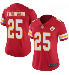 Chiefs #25 Darwin Thompson Red Team Color Women Stitched Football Vapor Untouchable Limited Jersey
