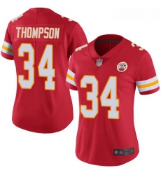 Chiefs #34 Darwin Thompson Red Team Color Women Stitched Football Vapor Untouchable Limited Jersey