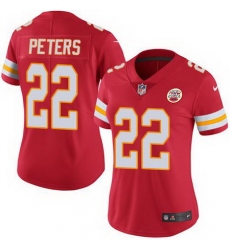 Nike Chiefs #22 Marcus Peters Red Womens Stitched NFL Limited Rush Jersey