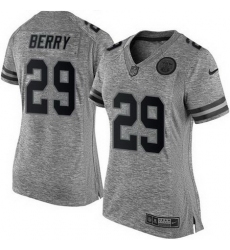 Nike Chiefs #29 Eric Berry Gray Womens Stitched NFL Limited Gridiron Gray Jersey