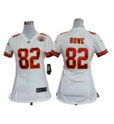 Women Nike Kansas City Chiefs 82# Dwayne Bowe White Nike NFL Jerseys