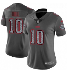 Womens Nike Kansas City Chiefs 10 Tyreek Hill Gray Static Vapor Untouchable Limited NFL Jersey