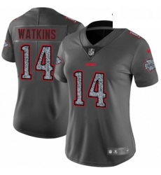 Womens Nike Kansas City Chiefs 14 Sammy Watkins Gray Static Vapor Untouchable Limited NFL Jersey
