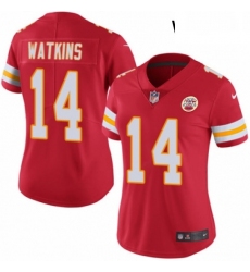 Womens Nike Kansas City Chiefs 14 Sammy Watkins Red Team Color Vapor Untouchable Limited Player NFL Jersey