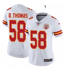 Womens Nike Kansas City Chiefs 58 Derrick Thomas Elite White NFL Jersey