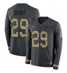 Nike Chiefs #29 Eric Berry Anthracite Salute to Service Youth Long Sleeve Jersey Stitched NFL