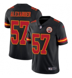 Nike Chiefs #57 D J  Alexander Black Youth Stitched NFL Limited Rush Jersey