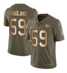 Nike Chiefs #59 Reggie Ragland Olive Gold Youth Stitched NFL Limited 2017 Salute to Service Jersey